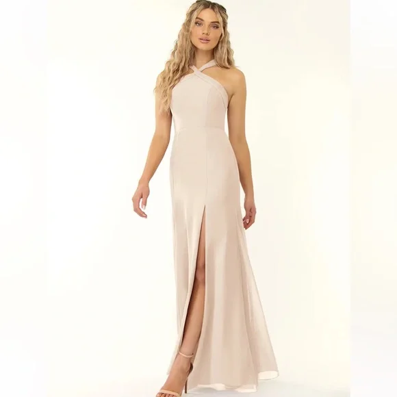 Azazie | Dresses | Azazie Rue In White Alabaster Chiffon | Poshmark